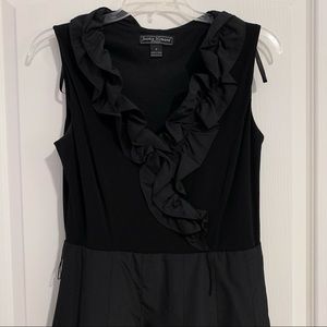 Jessica Howard Evenings black ruffle A-line evening dress